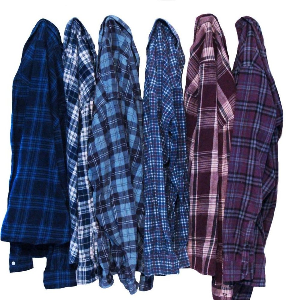 Distressed Oversize Flannel Shirt